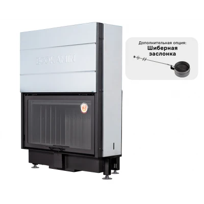 Каминная топка Экокамин ВЕГА 1000 KB черный шамот