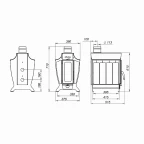 Отопительная печь Stoker 120-G AQUA (Ермак)