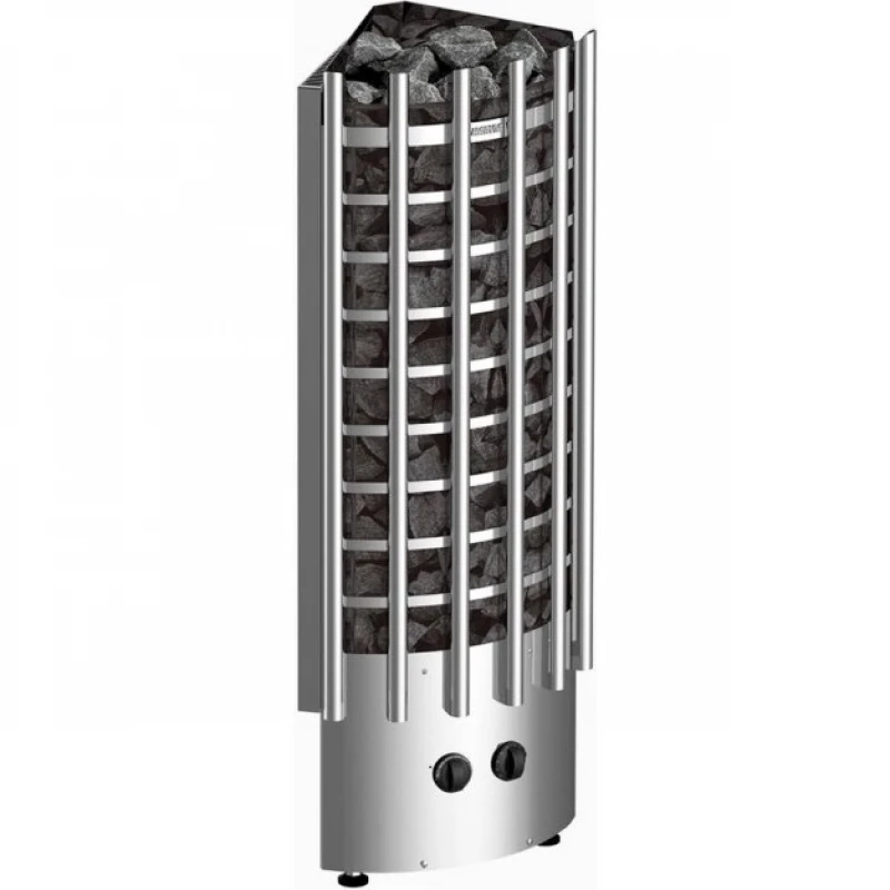 Печь электрическая HARVIA GLOW CORNER TRC90 со встроенным пультом, угловая