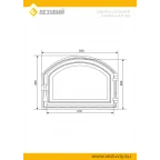 Дверка ВЕЗУВИЙ каминная 222 (Антрацит)