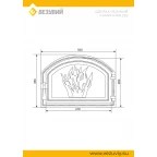 Дверка ВЕЗУВИЙ каминная 223 (Антрацит)
