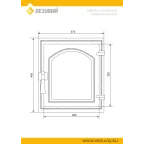Дверка ВЕЗУВИЙ каминная 220 (Антрацит)