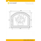 Дверка ВЕЗУВИЙ каминная 218 (не крашенная)