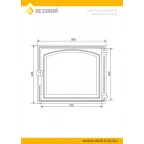 Дверка ВЕЗУВИЙ каминная 240 (не крашенная, без стекла)