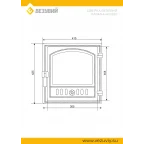 Дверка ВЕЗУВИЙ каминная 280 (Антрацит)
