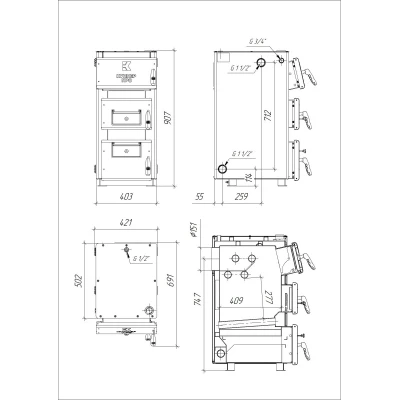 Отопительный котел Куппер ПРО-16 (2.0)