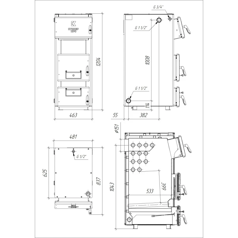Отопительный котел Куппер ПРО-36 (2.0)